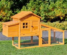 Windsor Chicken Coop and Run Medium Hen House Poultry Ark Nest Box & Slide Out Tray 175cm Width 66cm Depth 100cm Height