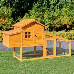 Windsor Chicken Coop and Run Medium Hen House Poultry Ark Nest Box & Slide Out Tray 175cm Width 66cm Depth 100cm Height