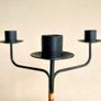 Laurids Lonborg 3 Arm Candle Holder, Rattan & Metal, Danish Mid-Century Image 6
