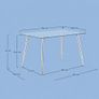 Modern Glass Table with Chrome Steel Frame Image 3