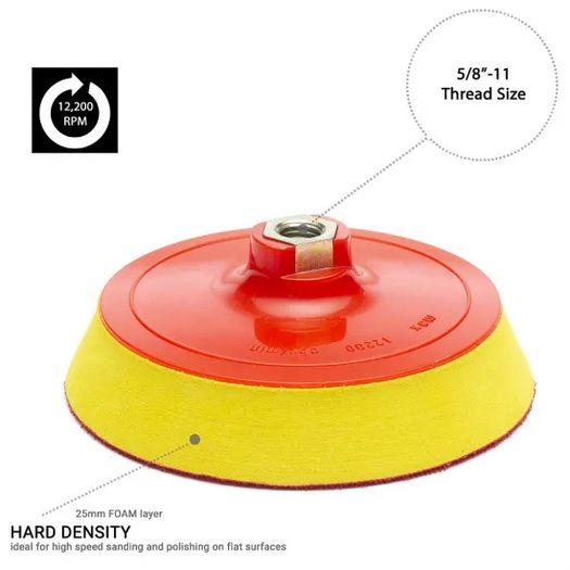 GP12638 Hook and Loop Rotary Backing Pad 150 mm ( 6") Rotary buffing backing pad 5/8"-11 - Hard