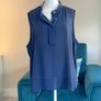 Brand-new Ladies Navy Sleeveless Top from Marks & Spencer.  Size: UK 24 / EU 52 Image 7