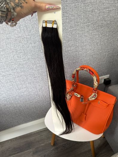 26inch 1B Tape Human Hair Extension Brazilian 100% Hair 50GM per pack