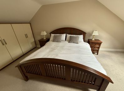 6ft Super King Walnut Finish Bed