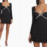 Self-Portrait Black Diamante Bow Mini Dress BNWT UK12 RRP 495 Image 2