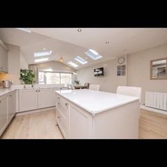 Kitchen and island