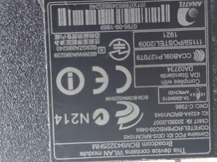 emachines E732 Series 15. inch Laptop, Model ZRDB, Intel Pentium CPU P6200, 2.13GHz, 3GB Ram, 218GB SSD, Windows 7, 64bit, Firefox, Opera, Chrome and VLC