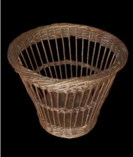Vintage Harrods Wicker Waste Basket Pristine