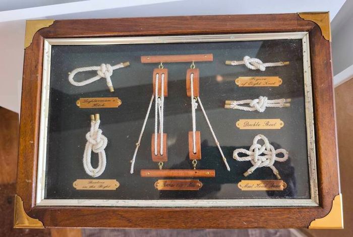 Vintage Nautical Knot Display Shadow Boxes