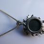 Vintage Black Onyx Sterling Silver 925 Pendant and Necklace length 19,5" - 9g Image 5
