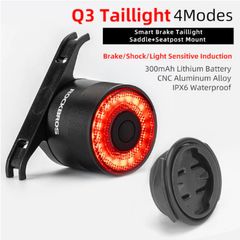 BRAND NEW Smart Bicycle Rear Light Auto Start/Stop Brake Sensing IPx6 Waterproof LED USB Rechargeable Flashlight Bike Accessories