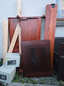 Solid wood bed frame