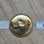 Vintage Italian Micro Mosaic Floral Brooch Gold Tone Round Stamped Italy Image 4
