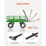 Steel Garden Cart 1200lbs Capacity Heavy Duty Wagon Cart 13in Tires Image 3