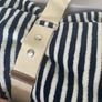 New business and pleasure Lauren's navy stripe beach blanket Image 10