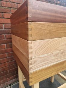 Hardwood therapy tray/ no lid