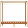 Canopy Bed Frame Honey Brown Solid Pine Wood 100x200 cm Image 3