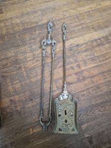 vintage brass fireside