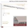 10' x 8' Manual Retractable Sun Shade Patio Awning Image 9