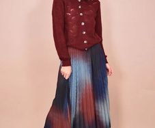 LA FEE ATELIER Pleated Circle Skirt Size 12