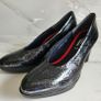 CallagHan Adaptation shock absorbent leather platform high heel almond toe black reptile shoes size UK4 WU 37 new & boxed Image 2