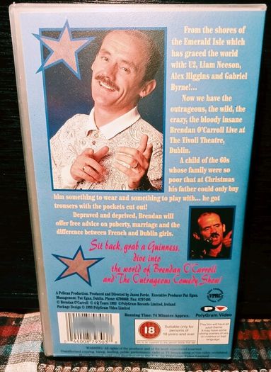 1993. Brendan O' Carroll and the Outrageous Comedy Show. VHS Tape.
