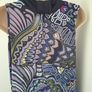 Comma Navy Multicoloured Shift dress 10 ) Image 3