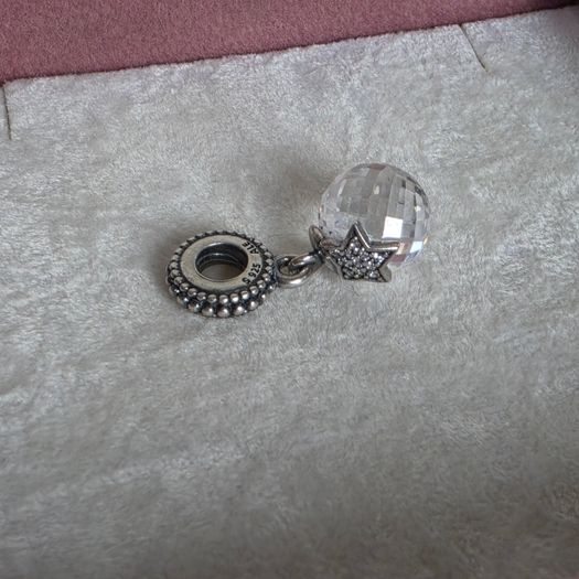Pandora moon and star faceted dangle charm,perfect condition