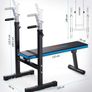 Adjustable Weight Bench with Dip Station Folding Heavy Duty Weight Lifting Bench Home Training Gym Multiuse Workout Bench Image 5