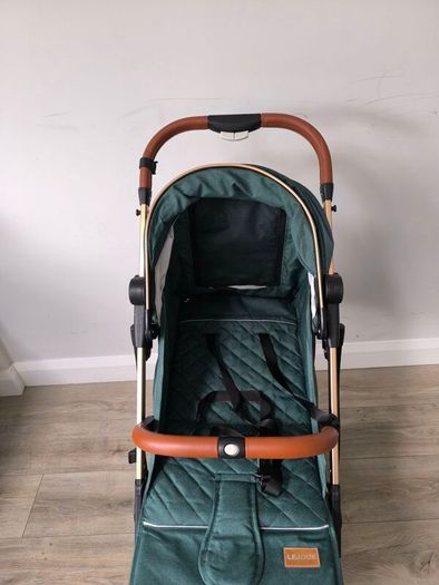 Lejoux travel stroller green and gold
