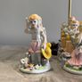 Pre Owned Vintage Victorian Style Porcelain Figurine Table Lamp & Matching Ornaments / Statuettes Set Image 2