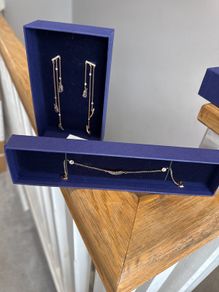 Swarovski earrings and bracelet set