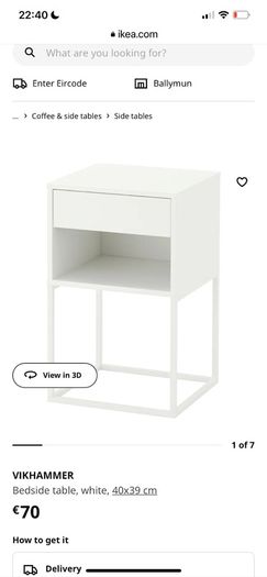 Ikea Vikhammer bedside table