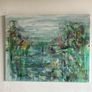 LARGE ORIGINAL ART Original Abstract Landscape Pondscape Irish Art Image 8