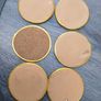 6 Handpainted Mother of Pearl Coasters Image 2