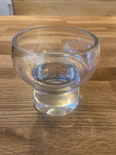 Glass candle holder