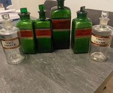 antique chemist bottles