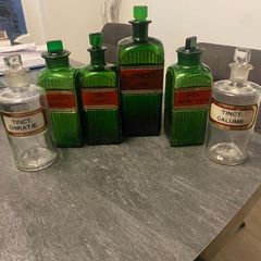 antique chemist bottles