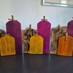 handmade wooden pumkins