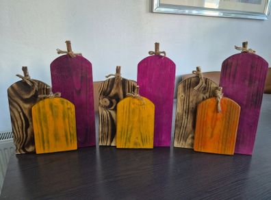 handmade wooden pumkins