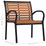 Garden Chairs 2 pcs Steel and WPC Black and Brown Image 7