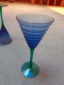 BLUE wine glasses