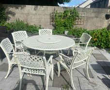 Premium 6-Seater Cast Aluminium Garden Dining Set