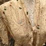 Vintage dress 1940s style beige with brown blue floral print size 12 14 Postage included Image 10