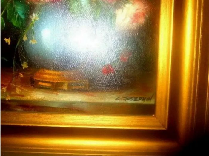 Vintage Victorian Oil Siigned 'C. Josephin'