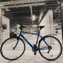 Navy blue hybrid road bike Image 3