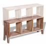 TV Cabinet with 3 Shelves Stackable Reclaimed Teak Image 2