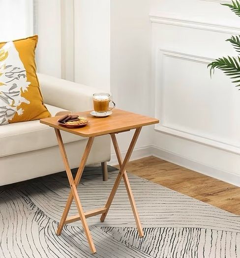 Housewares Snack Table, 65 x 49 x 39 cm Rubberwood