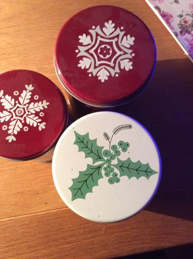 3 IKEA Christmas Cannisters