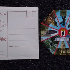 German Postcards : Grub aus Berlin - Octagonal Multi-view Postcard and Envelope